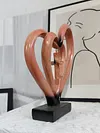 Resin Entwined Heart & Cross Christian Wedding Sculpture Symbolizing Husband Wife & God Two Hearts & Cross Keepsake for Weddings Anniversaries & Religious Gifts