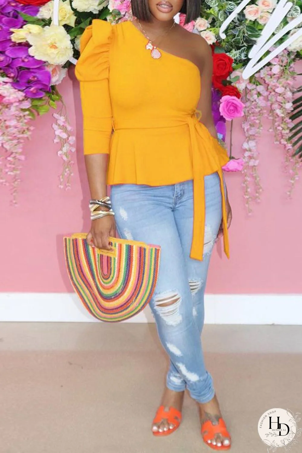 Black Fashion Casual Solid Backless Oblique Collar Tops