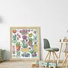 Flower Collection Cross Stitch Kit Stamped 14CT Cotton Still Life Pattern(JA033 33 x 38cm)