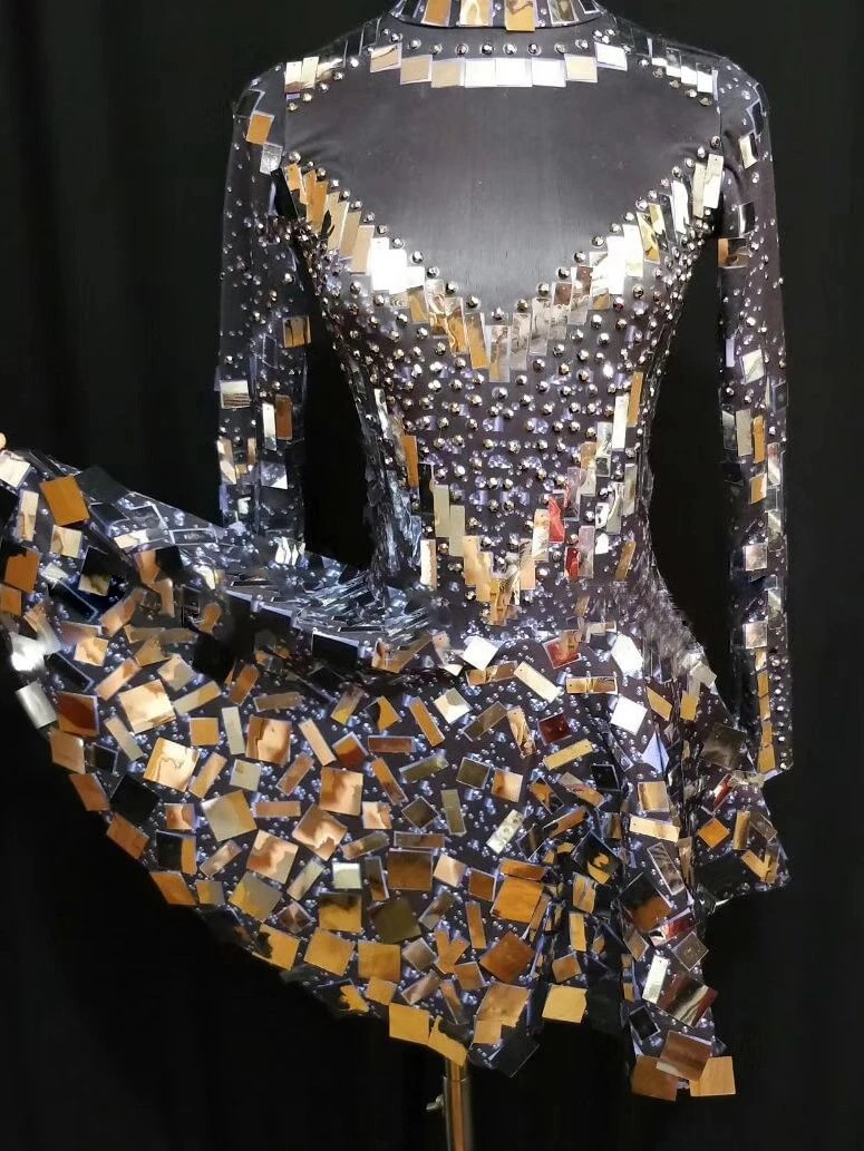 Rhinestone fashion elegant evening dress-zachics