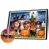 Halloween Hund - runder Bohrer Diamantmalerei - 50*40cm