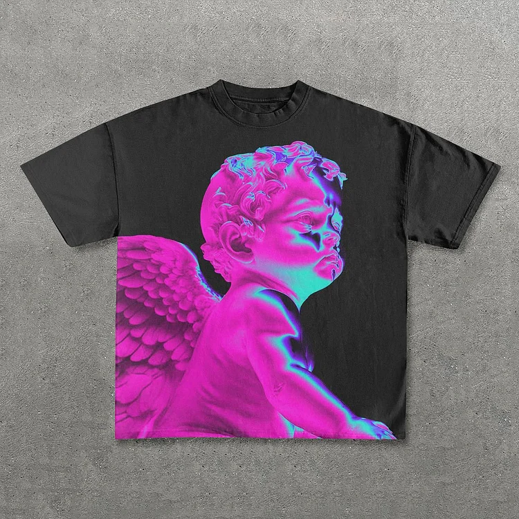 Angel Print Short Sleeve T-Shirt