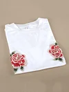 Embroidered Short Sleeves T-Shirts Tops