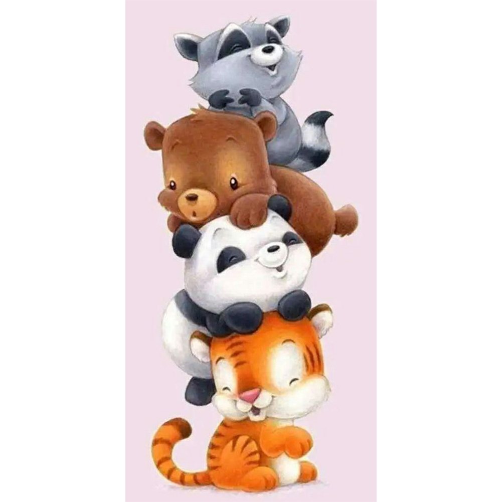 

Cute Animals - Round Drill Diamond Painting - 30*60CM (Big Size), 501 Original