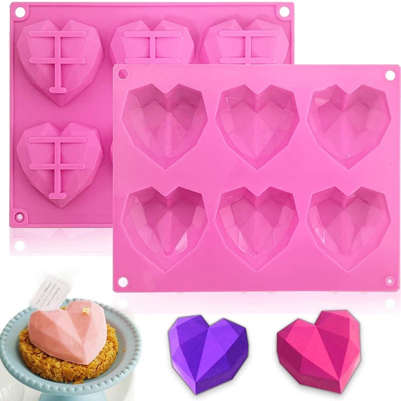 

Diamond Small Love Mousse Silicone Mold DIY French Dessert Mold, 501 Original