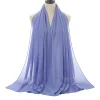 Plain Color Soft Chiffon Long Gauze Shawl Women Hijab
