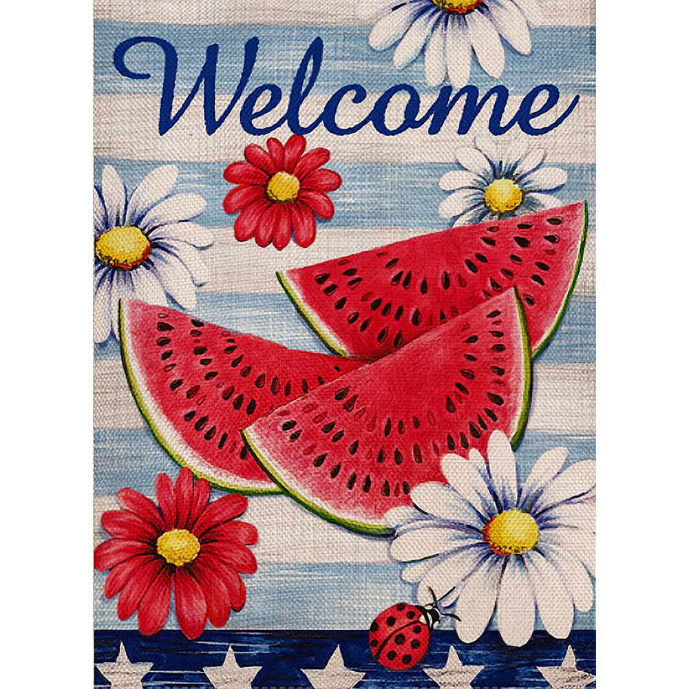 Welcome Word 30*40CM(Canvas) Full Round Drill Diamond Painting