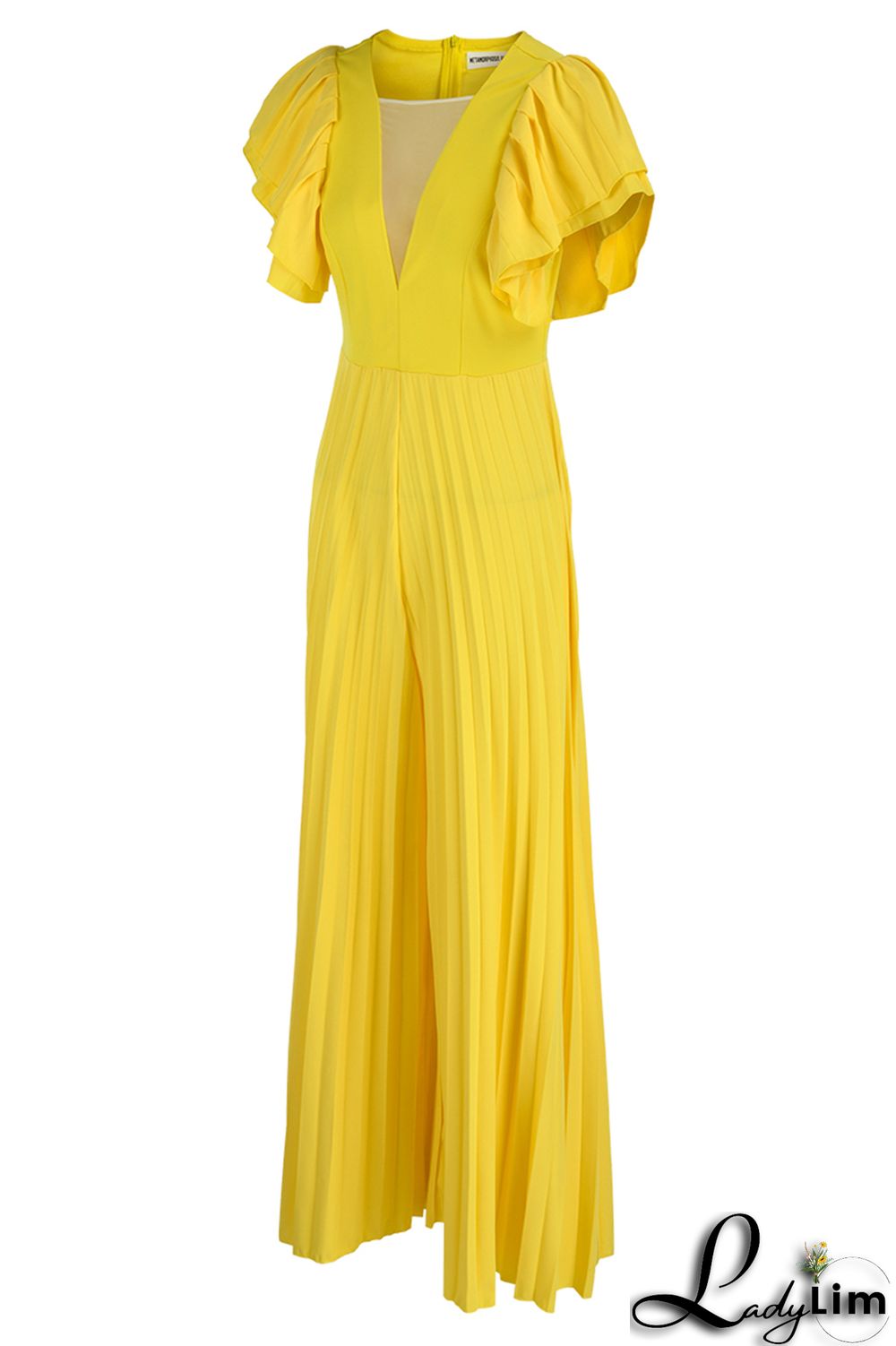 Blue Fashion Casual Solid Patchwork O Neck Regular Jumpsuits (Without Belt)