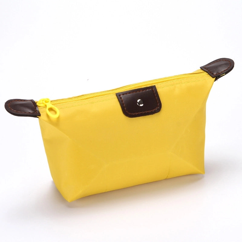 Women’s Medium All Seasons Nylon Solid Color Basic Dumpling Shape Zipper Cloud Shape Bag Cosmetic Bag
