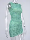 Floral-Print Sleeveless Sexy Mini Dress