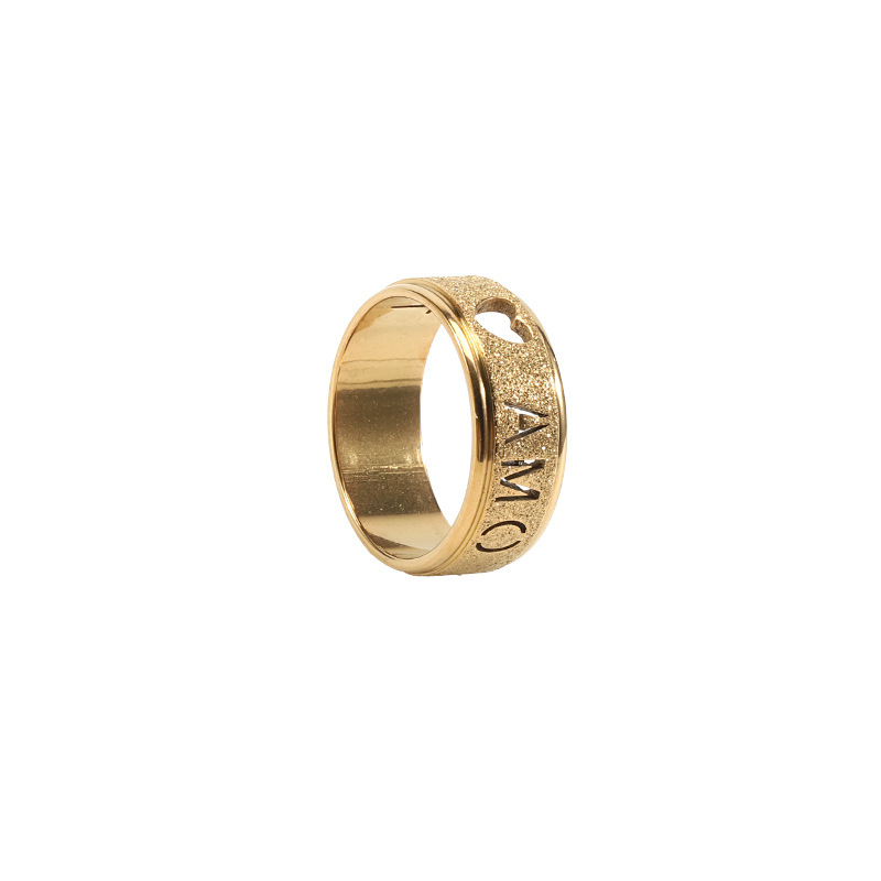 Gold Plated Frosted Skeleton Ring