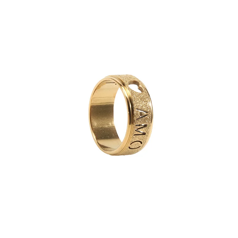 Gold Plated Frosted Skeleton Ring