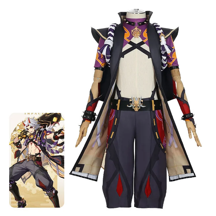 Game Genshin Impact Arataki Itto Fullsuit Cosplay Costume