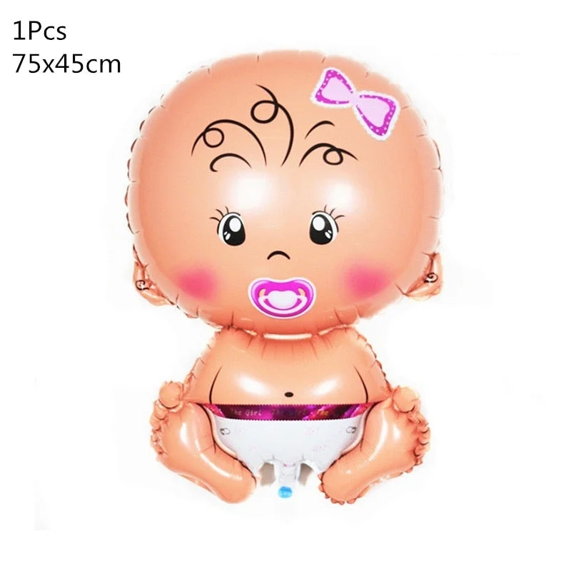 Baby Shower Transparent Baby Boy Girl Bear Bubble Ball Kids 1st Birthday Party Blue Pink Helium Balloon Gender Reveal Decoration