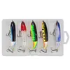 5pcs Fishing Lures Whopper Popper Artificial Bait with Rotating Tail Crankbait