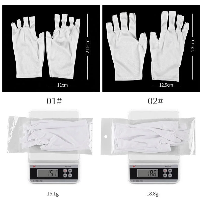 Manicuring UV-Blocking Gloves To Prevent Darkening Of Hands And UV Protection UV Dryer Breathable Nail Gloves Tool-Nail Inspo