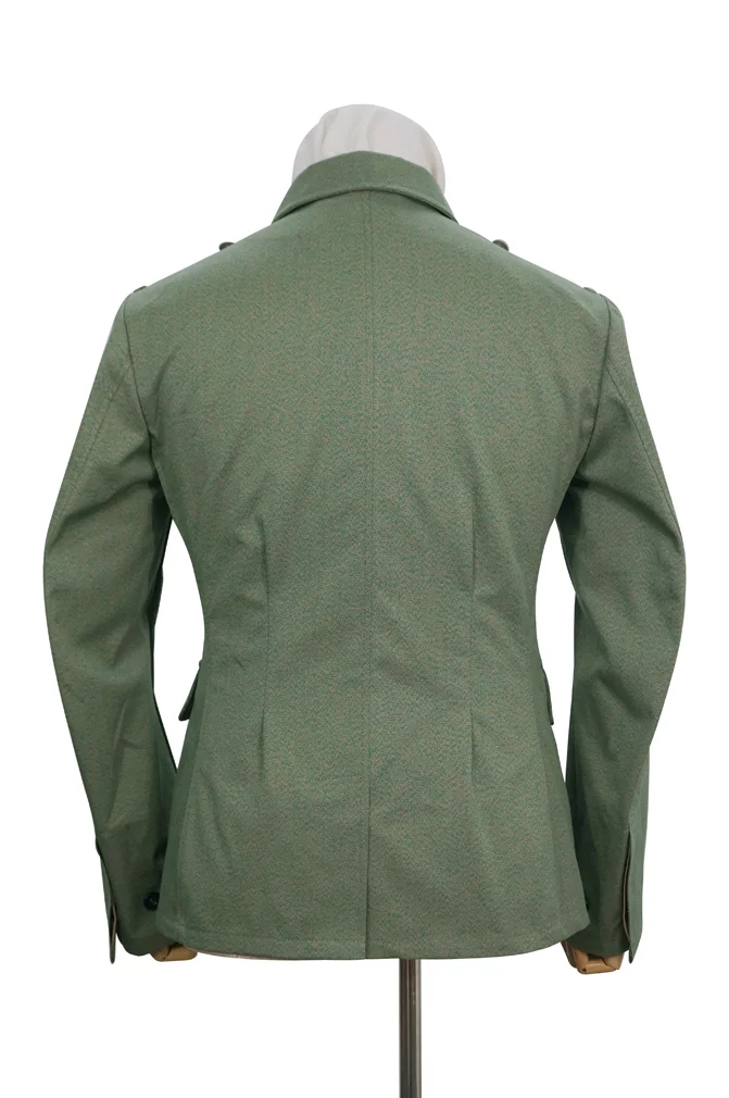   Polizei German EM Mottled Green Open Collar Summer Service Tunic German-Uniform