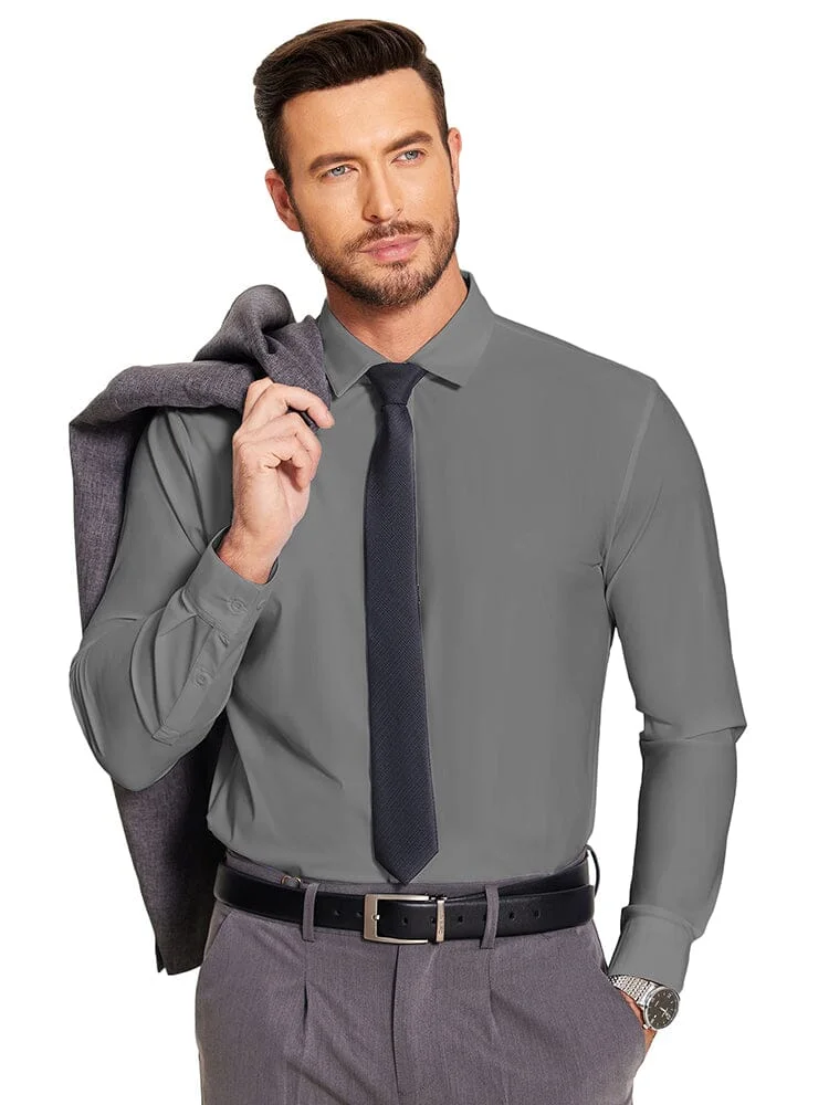 Solid Stretch Business Shirt (US Only) QueenFunky