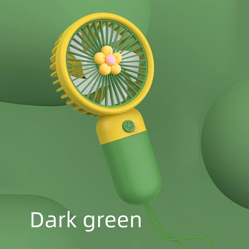 New Flower Mini Hand-held Small Fan Summer Fresh Portable Portable Portable Fan Usb Storage Electric Fan
