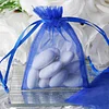 10 Pack | 3"x4" Royal Blue Organza Drawstring Wedding Party Favor Gift Bags