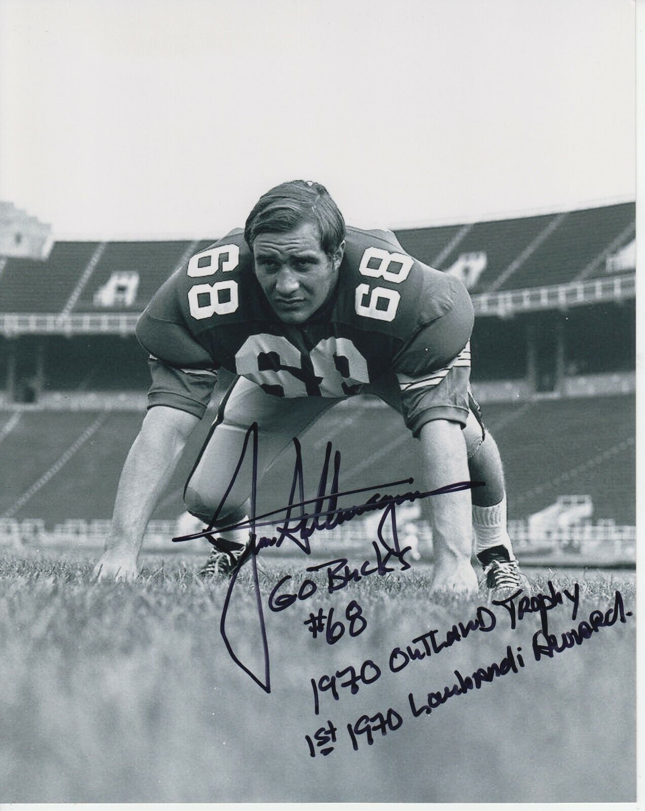 JIM STILLWAGON 8x10 Signed Photo Poster painting W/ COA Ohio State Buckeyes #1