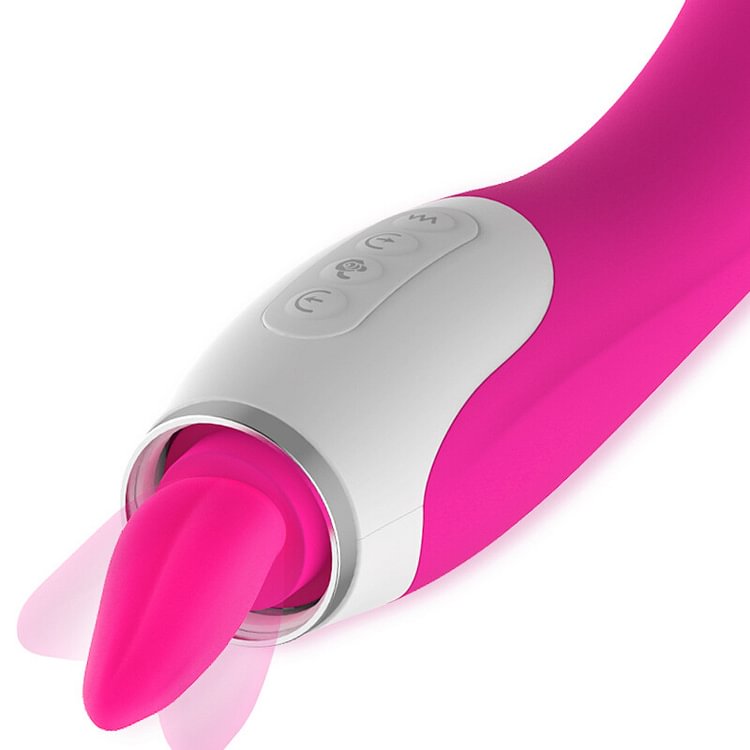 Tongue Rechargeable Clitorals Sucking & Vibrating Machine Rose Toy