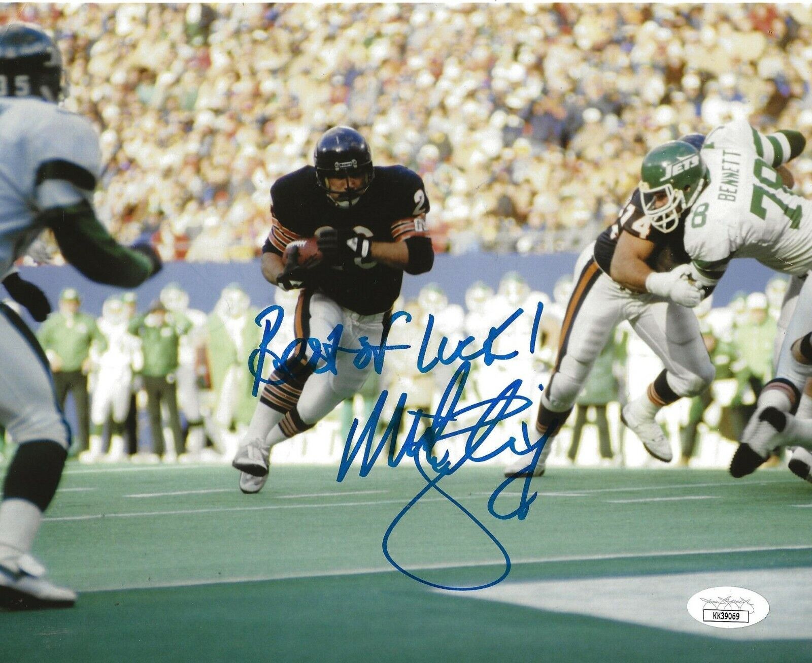 Matt Suhey signed Chicago Bears 8x10 Photo Poster painting autographed JSA