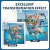 Diamond Painting -DIY Round Drill Swimming Kitten(40x40cm)