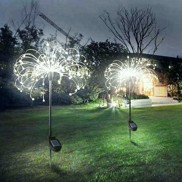 (2PC) Waterproof  Solar Garden Fireworks Lamp - Appledas