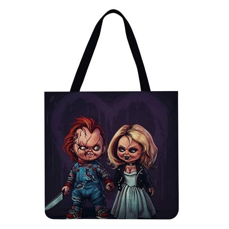 Linen Tote Bag - Horror Movie Character Murderers