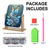 (US Local)DIY Butterfly Diamond Painting Kit Rotatable Mirror w Diamond Art Jewelry Box