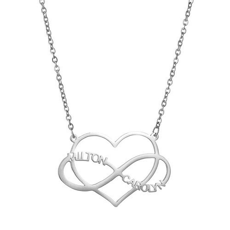 Endless Love Stainless Steel Custom Name Letter Necklace