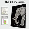 Kits d&rsquo;art en diamant en perle d&rsquo;&eacute;l&eacute;phant avec cadre 30x40cm pour la d&eacute;coration int&eacute;rieure adulte