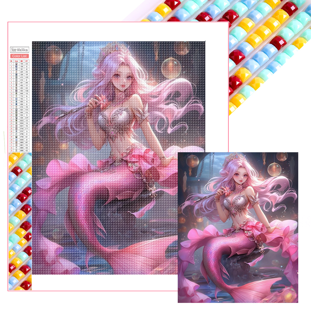 Mermaid 40*50cm(picture) full square drill diamond painting