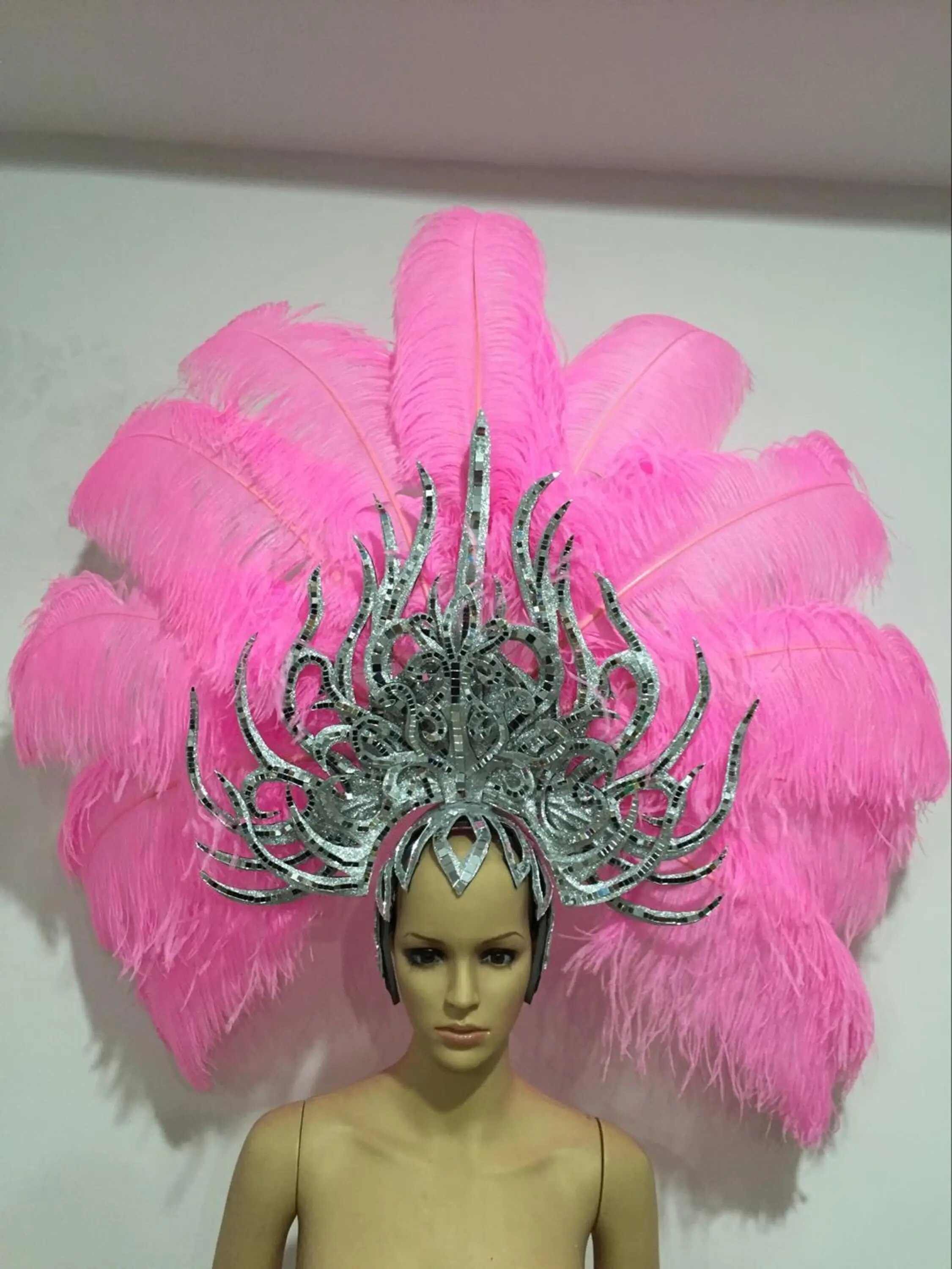 VCSHOES Brazil Rio Spanish Cuba Santiago Havana Venice Dionysia Carnival Float Mask Dress Masque Ball Costume Samba Plumage Plume Headd