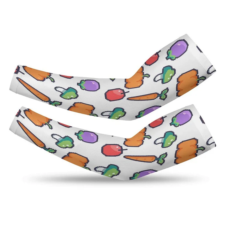 Cooling Compression Arm Sleeves Pixel Food Fruit  customized, personalized, gift