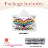 Rainbow Butterfly Tree Diamond Painting Tissue Box Cover DIY Desk Organizer