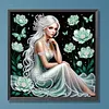 Special Shape Rhinestone Diamond Painting Kit Partial Drill(Lotus Lady)