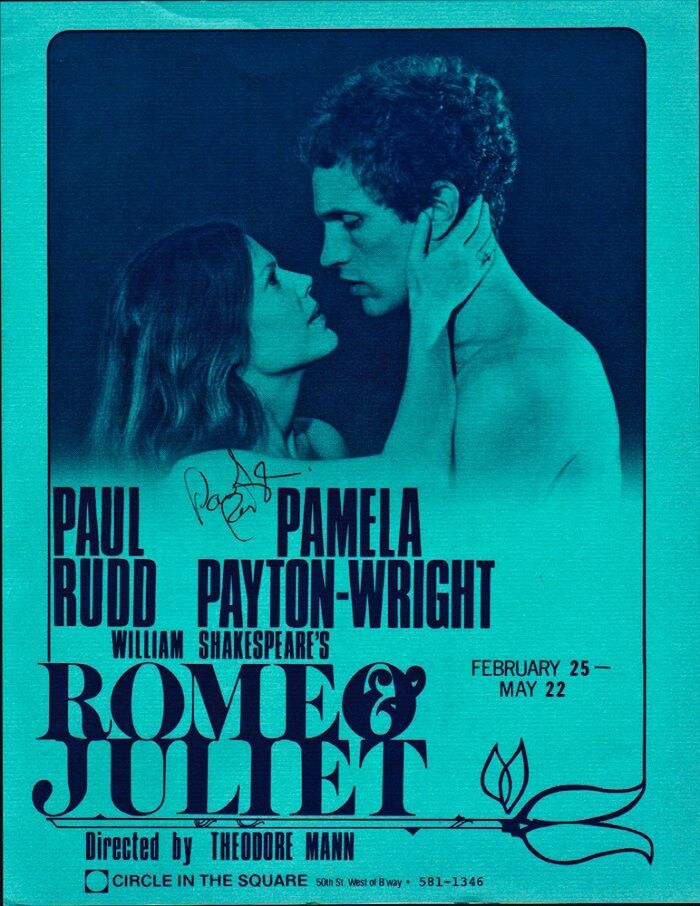 The Other PAUL RUDD Signed Promo - ROMEO & JULIET