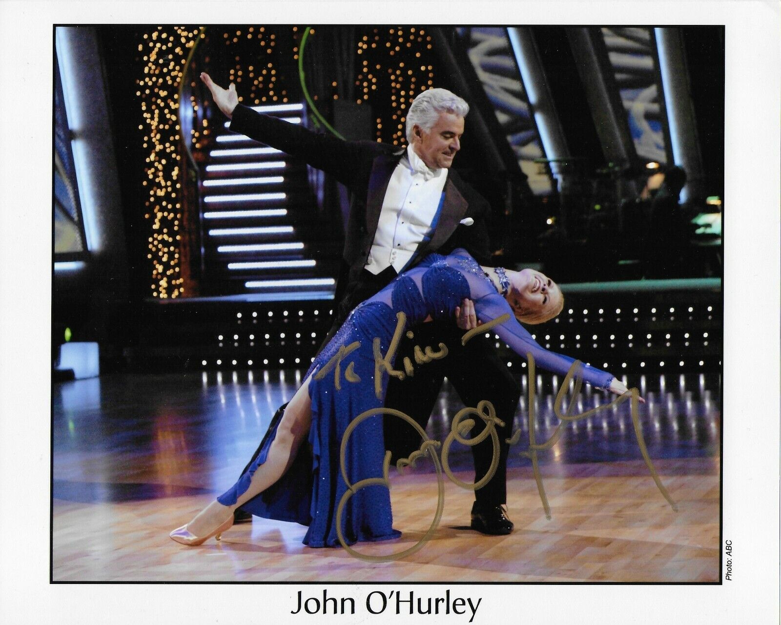 John O'Hurley Original Autographed 8X10 Photo Poster painting (personalized to Kim)