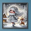 Snow Girl - Diamond Painting - Partial Special Shaped Drill(Canvas|30*30cm)