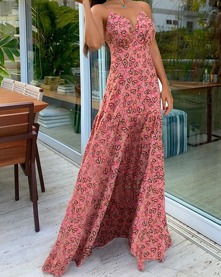 Sexy Printed Maxi Dress