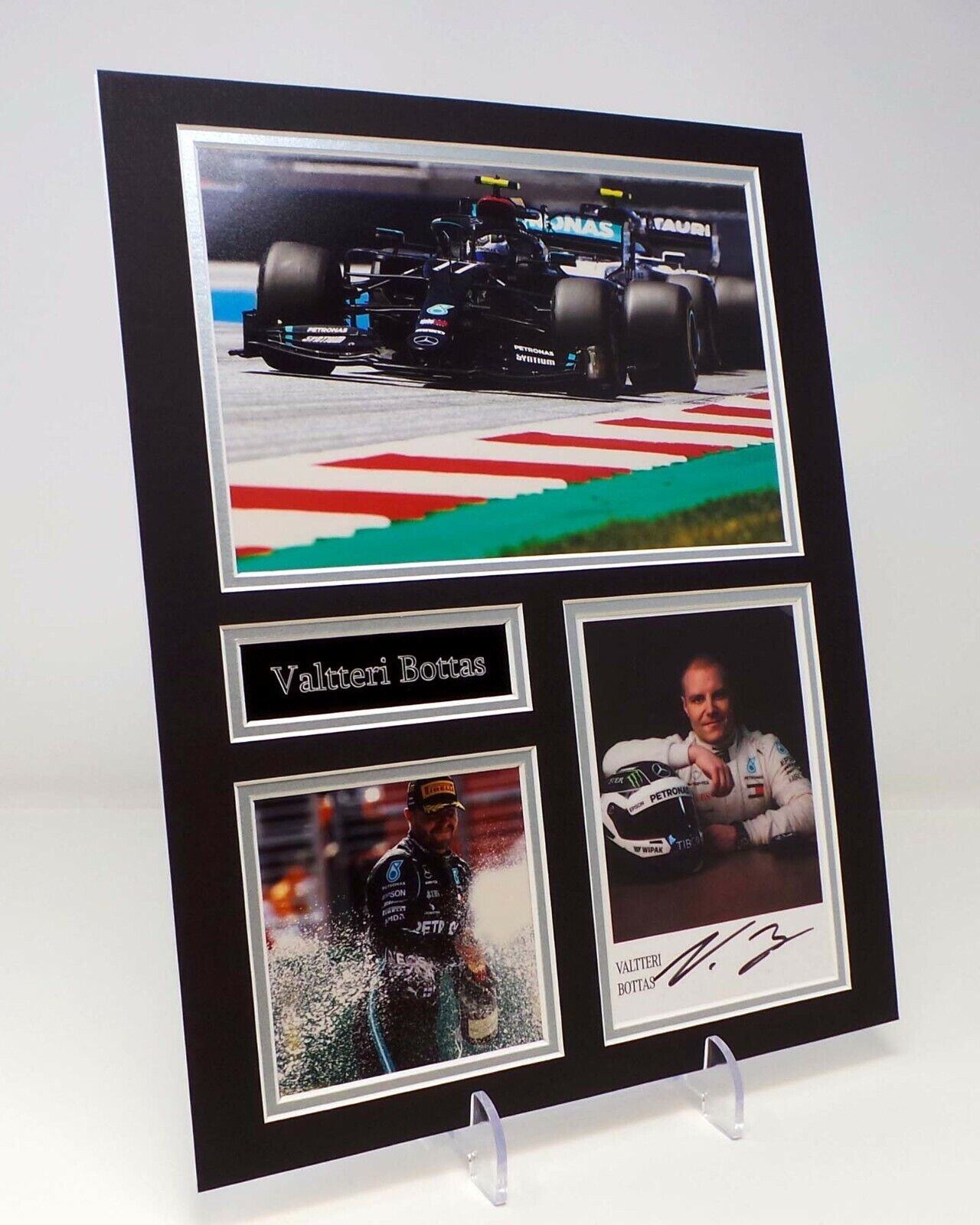 Valtteri BOTTAS Signed Mounted Photo Poster painting Display 2 AFTAL Mercedes Racing Driver COA