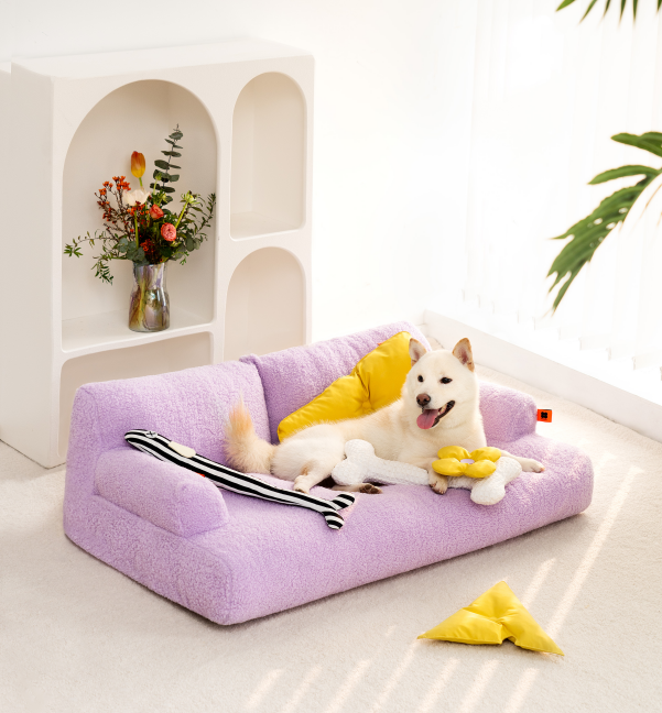 Mewoofun  Cat Sofa Dog Kennel Purple And White Mewoofun mewoofun