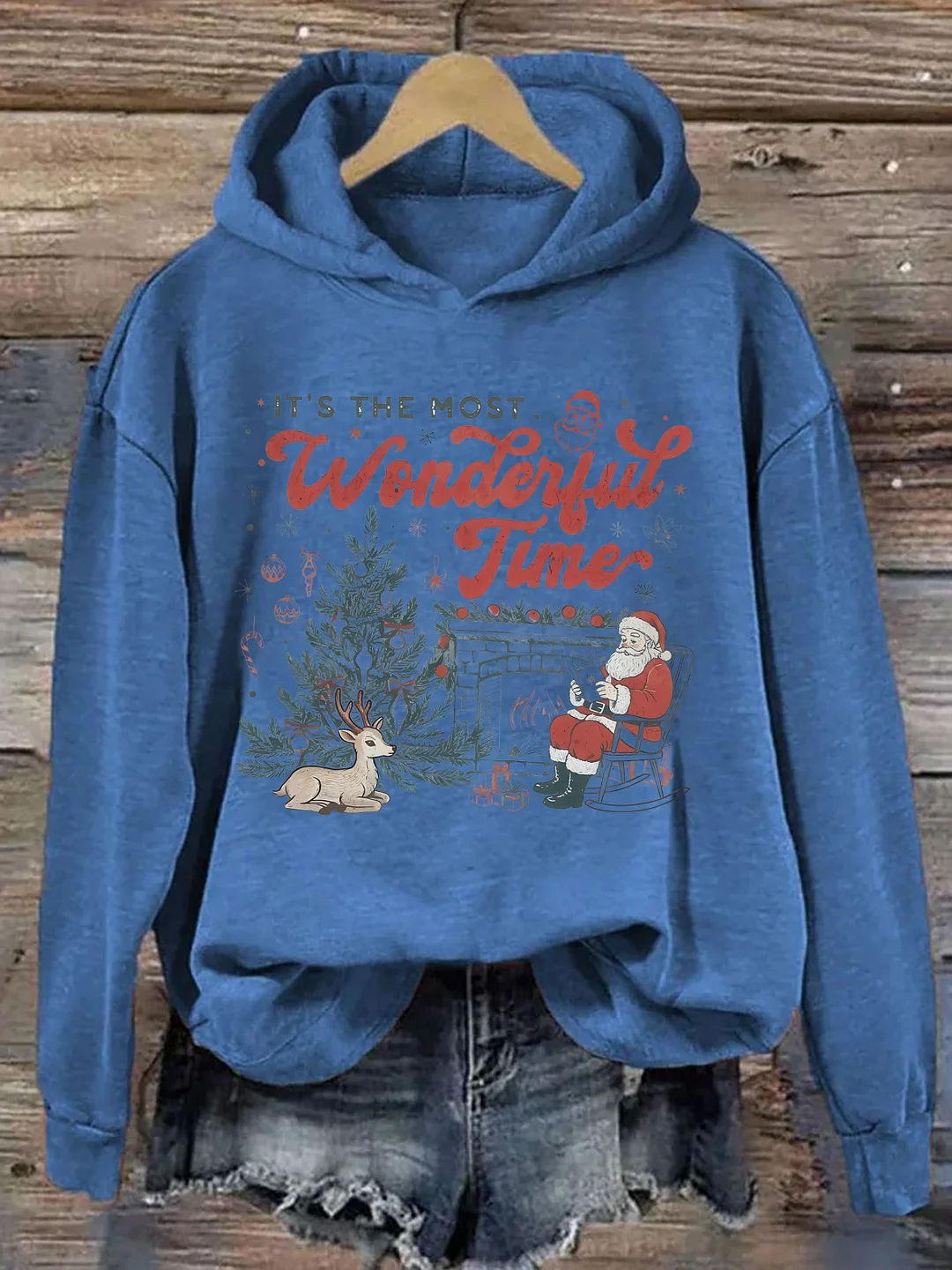 Retro Santa Christmas Hoodie
