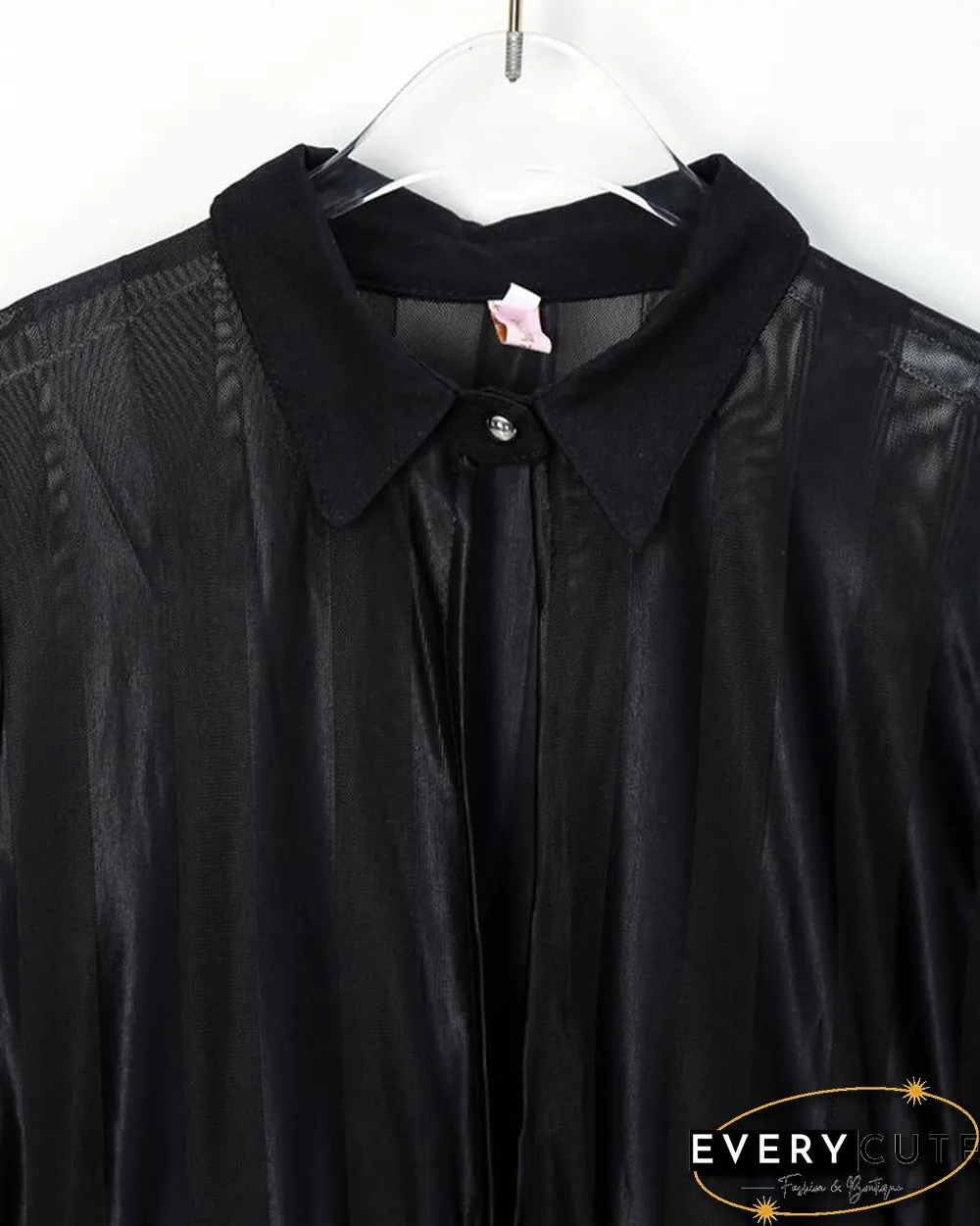 Sheer Mesh & Stripes Keyhole Front Bodycon Dress Black Dresses