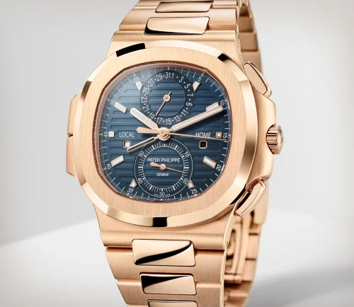 Patek Philippe Nautilus 5990/1A Rose Gold Watch With Sunburst Blue Dial