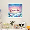 December-18CT Stamped Cross Stitch 25*25cm/9.84*9.84in tapestrymarket