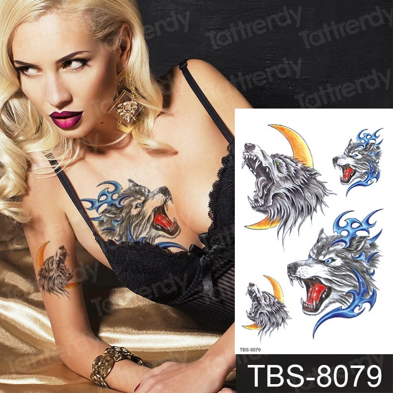 temporary tattoo phoenix dragon animals tattoo art body stickers women men legs sexy tatoo fake waterproof decal sheet water