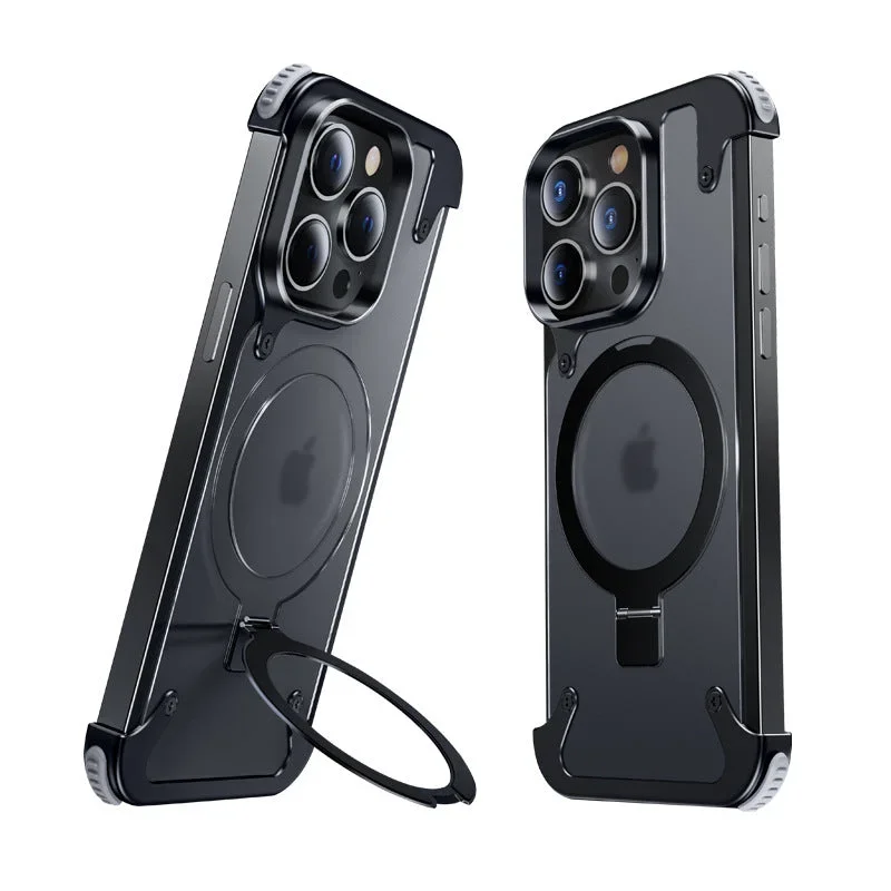 Magnetic Mobile Phone Case Metal Anti-Fall Airbag Protective Case